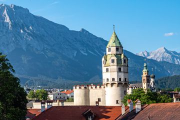 Panoramic view of Hall in Tirol Austria