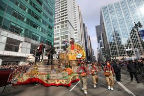 Turkey float at the Macys Thanksgiving Day Parade, in New York