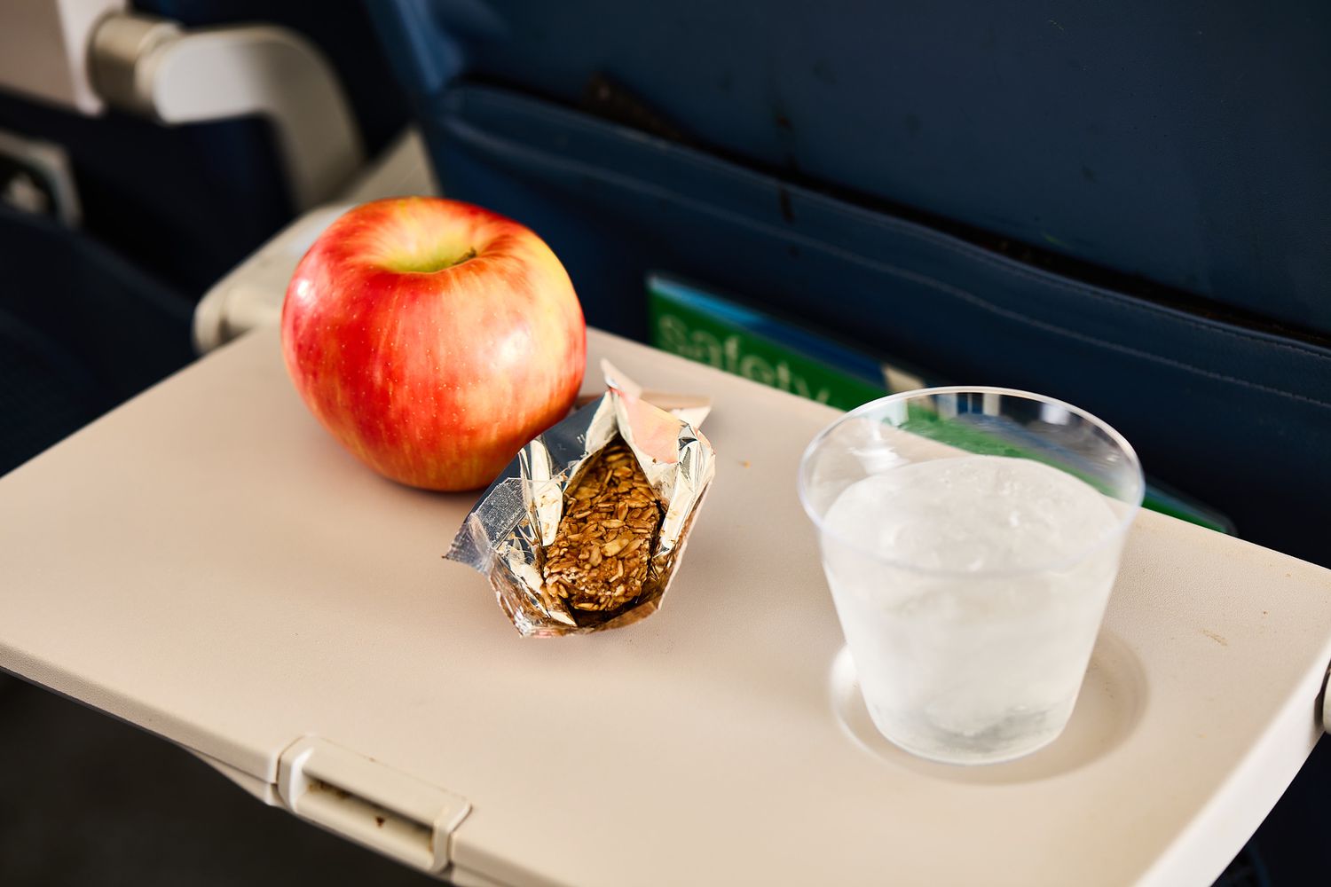 Healthy snacks on a flight