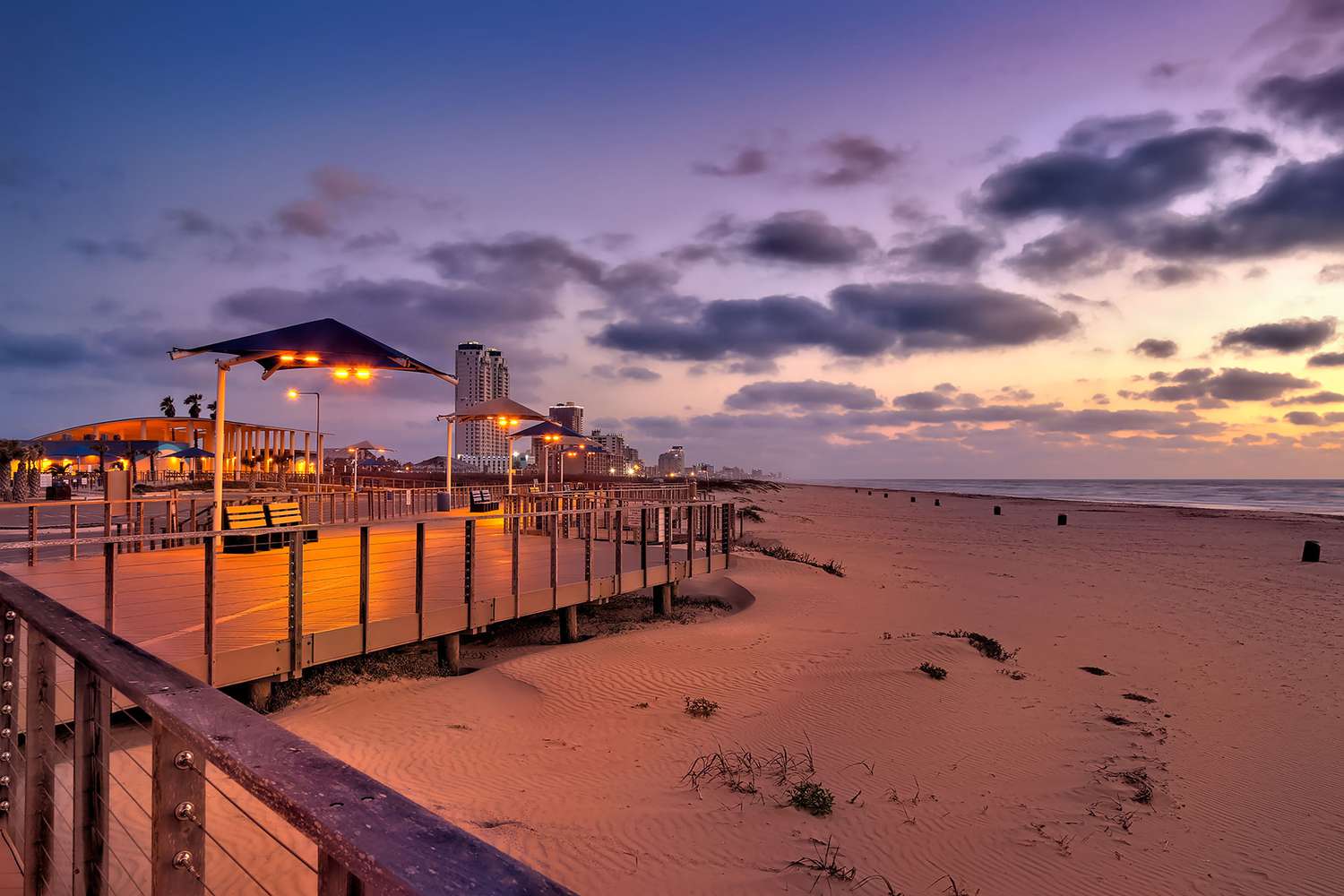 Sunrise at Isla Blanca Park, South Padre Island Texas USA