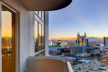 Balcony view from MGM Signature Suite at Las Vegas Airbnb