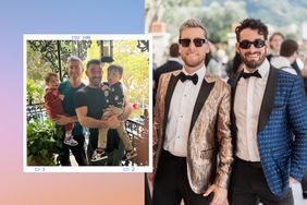 Lance Bass and his husband Michael Turchin and their children 