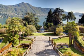 The view at Passalacqua on Lake Como at night