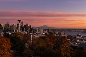 The Autumn Seattle Skyline Sunset.