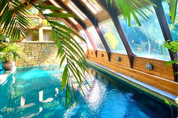 Indoor pool at an Airbnb rental