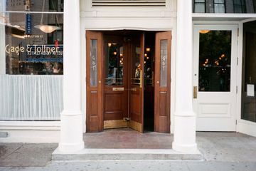 Entrance to Gage & Tollner, a restaurant in Brooklyn, NY