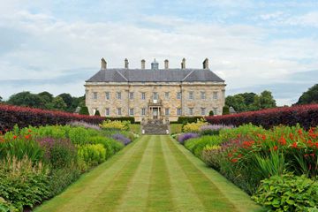 View to Kinross Estate in Scotland, from a garden pathway