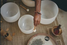 Sound bath song bowls at Riverbank Los Angeles