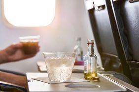 A cocktail on a plane