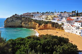 Scenic view of old town, central Portugal