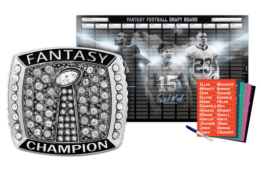 Championship Ring + 2024 Fantasy Football Superstar Draft Board Kit