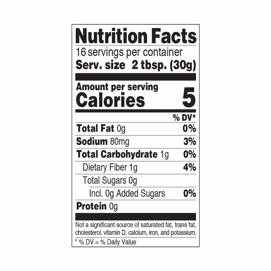 TrueMade Foods - Eastern Carolina Pitmaster BBQ Sauce, No Sugar - Nutrition Facts