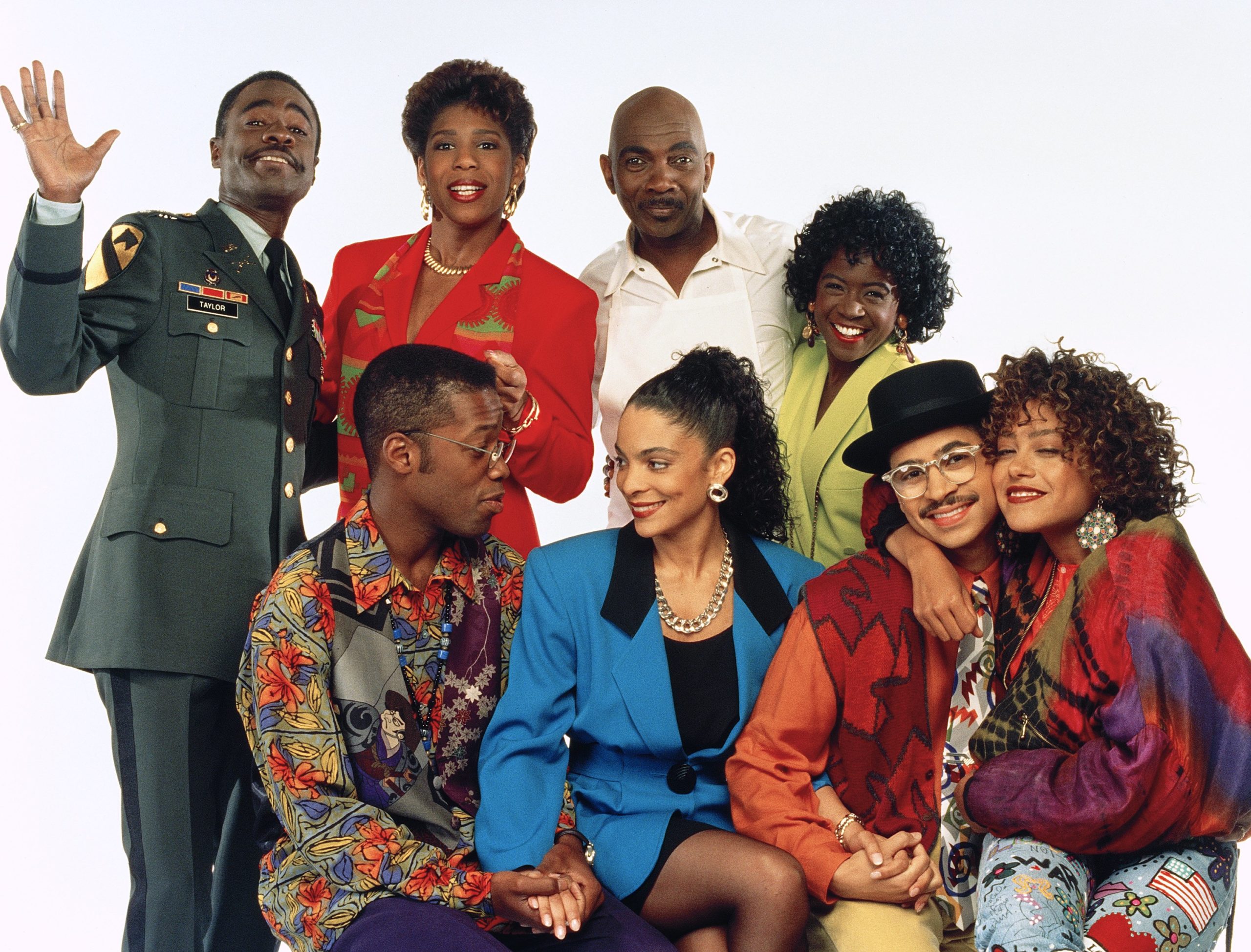 A Different World - Glynn Turman as Col. Bradford 'Brad' Taylor, Dawnn Lewis as Jaleesa Vinson Taylor, Lou Myers as Vernon Gaines, Charnele Brown as Kimberly 'Kim' Reese, Kadeem Hardison as Dwayne Cleophus Wayne, Jasmine Guy as Whitley Marion Gilbert Wayne, Darryl M. Bell as Ronald 'Ron' Johnson, Cree Summer as Winifred 'Freddie' Brooks