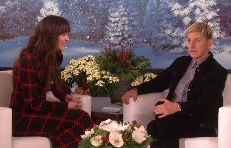 Dakota Johnson and Ellen DeGeneres in an awkward TV interviews
