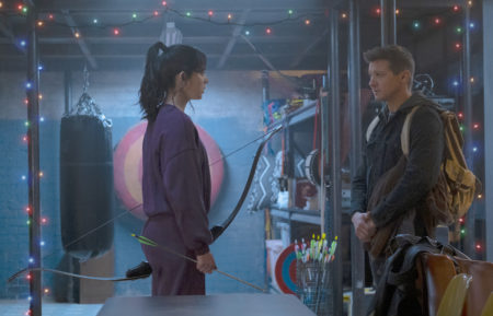 Hailee Steinfeld and Jeremy Renner in Hawkeye