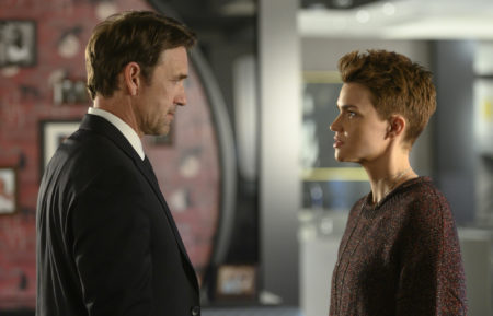 Dougray Scott as Jacob Kane, Ruby Rose as Kate Kane in Batwoman