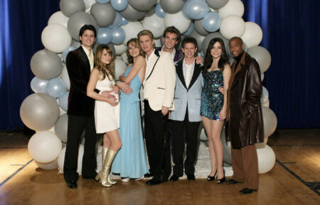 James Lafferty, Bethany Joy Lenz, Hilarie Burton, Chad Michael Murray, Tyler Hilton, Lee Norris, Sophia Bush, and Antwon Tanner in 'One Tree Hill'