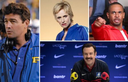 Best TV Coaches ranking. Kyle Chandler as Coach Eric Taylor, Jane Lynch as Sue Sylvester, Damon Wayans Jr. as Coach, Jason Sudeikis as Ted Lasso