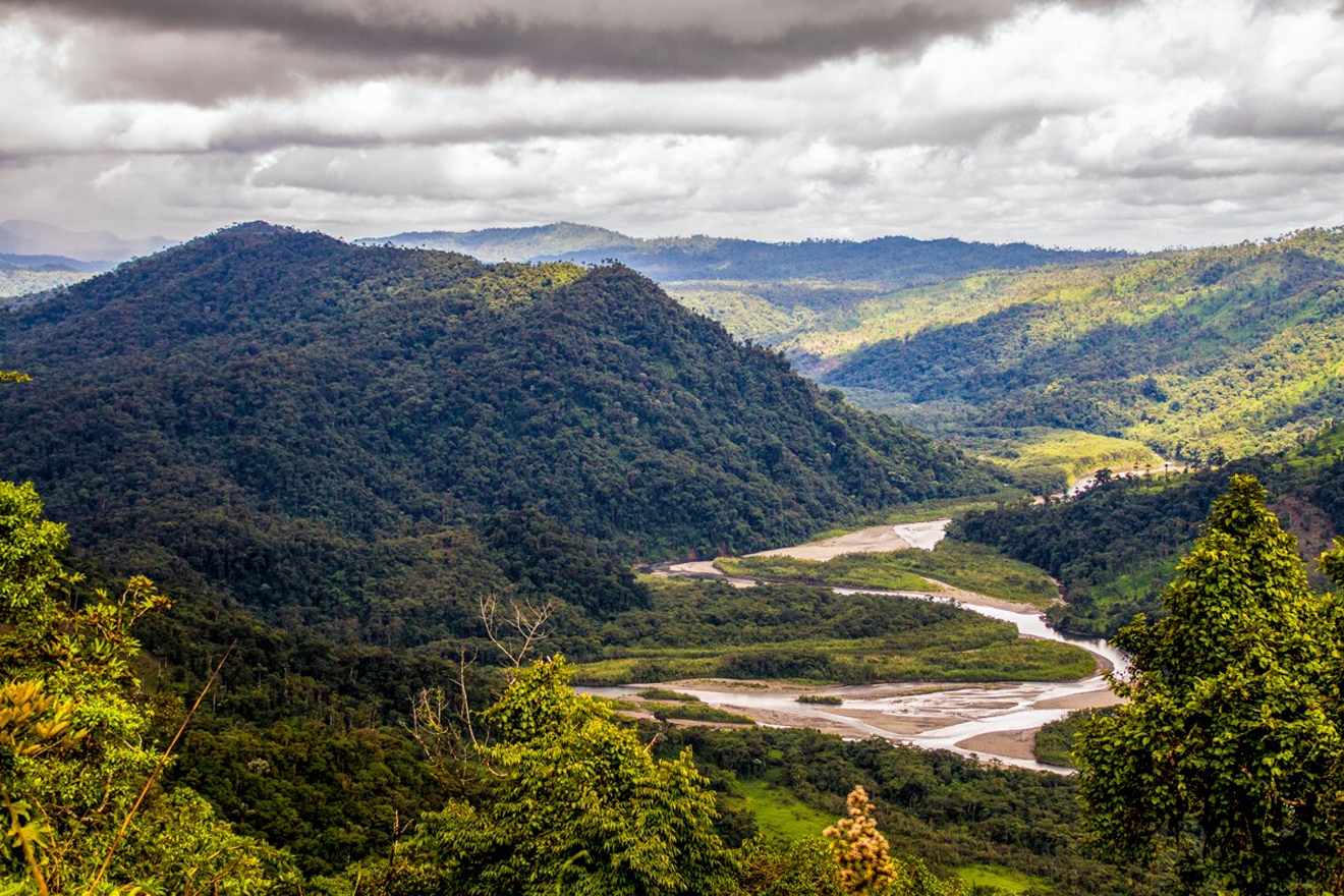 Landscape of mountains.