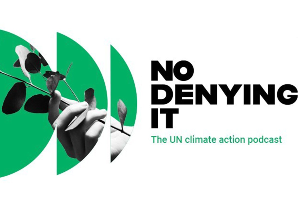 logo for No Denying It, the UN climate action podcast