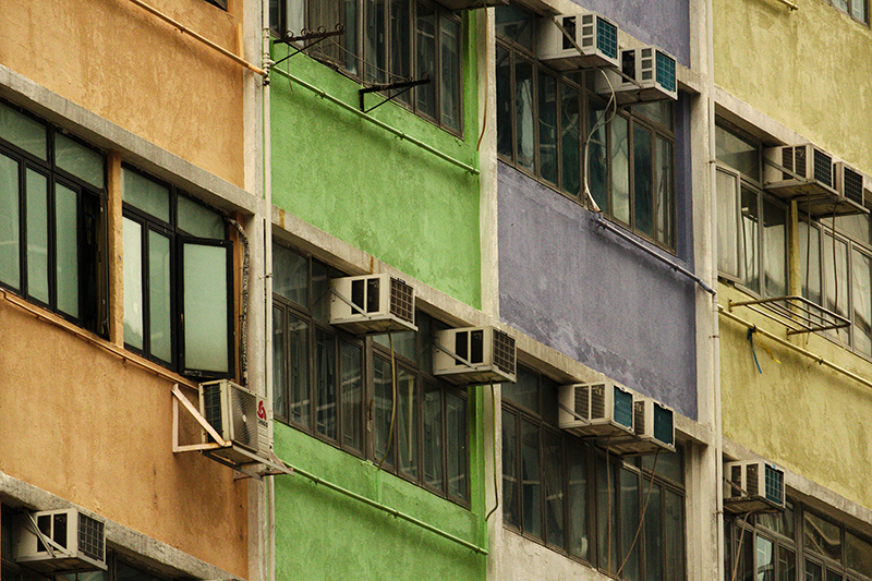 airconditioners on building
