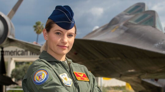 Graduating USAF ROTC cadet Sarah Markosky