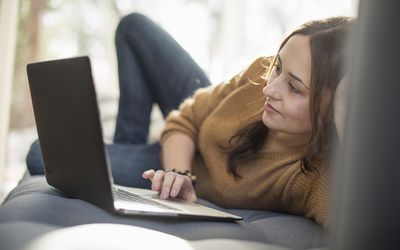 Woman on her laptop