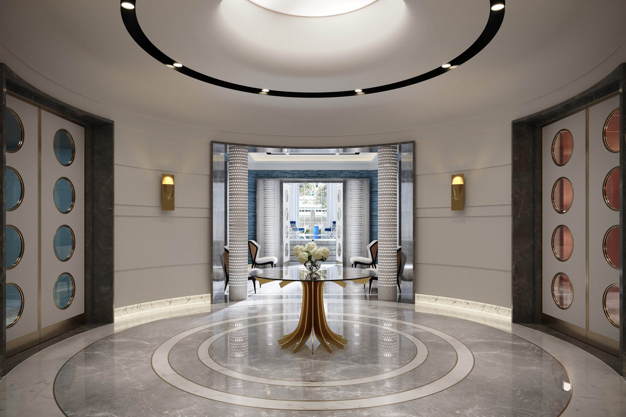 Waldorf Astoria's Luxury Apartments Private Residential Wellness Reception