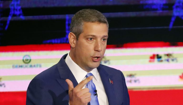 Democratic presidential candidate Tim Ryan speaks during the Iowa Democratic Party's Hall of Fame Celebration, Sunday, June 9, 2019, in Cedar Rapids, Iowa.