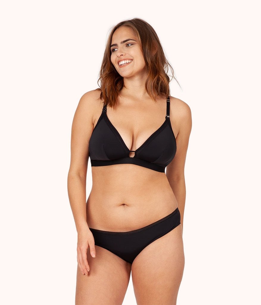 The Busty Nursing Bralette: Jet Black