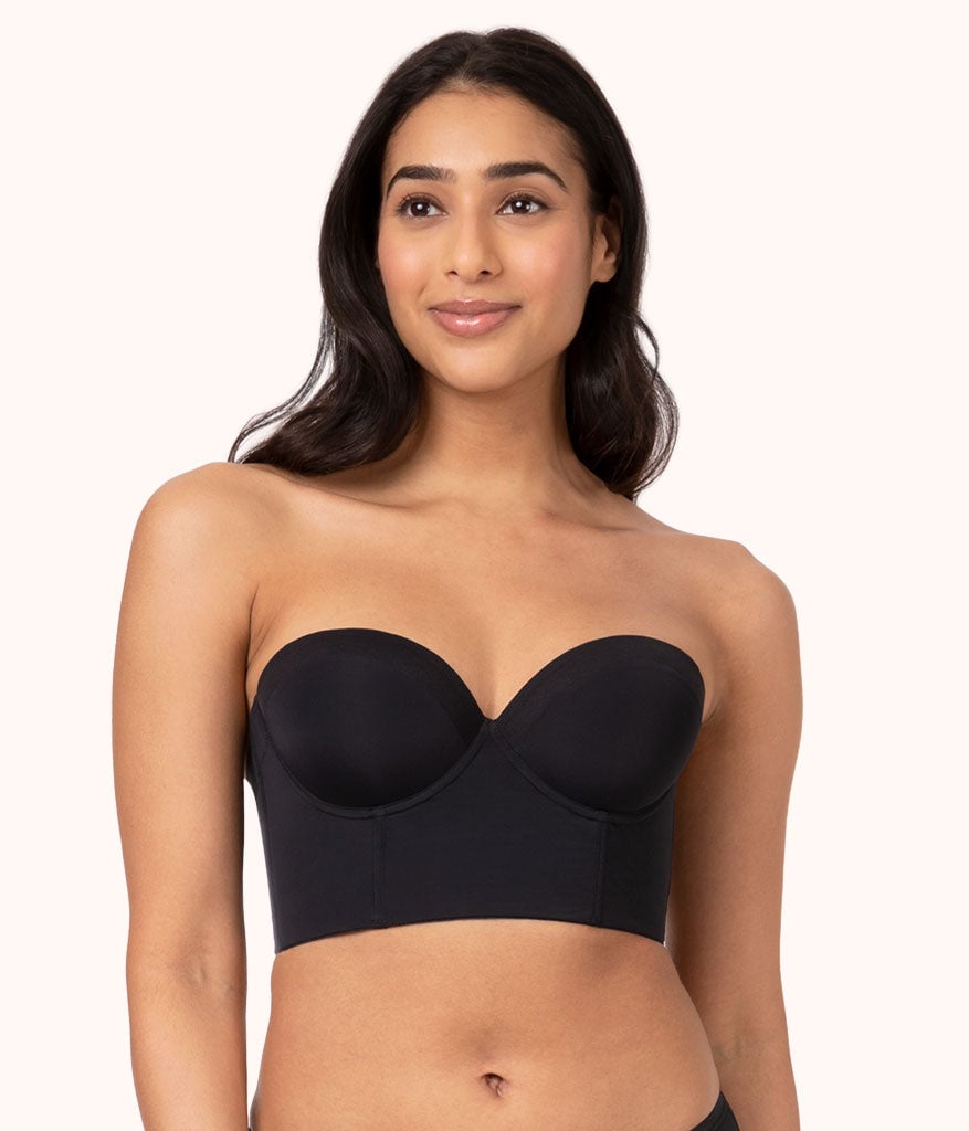 The Low Back Strapless: Jet Black