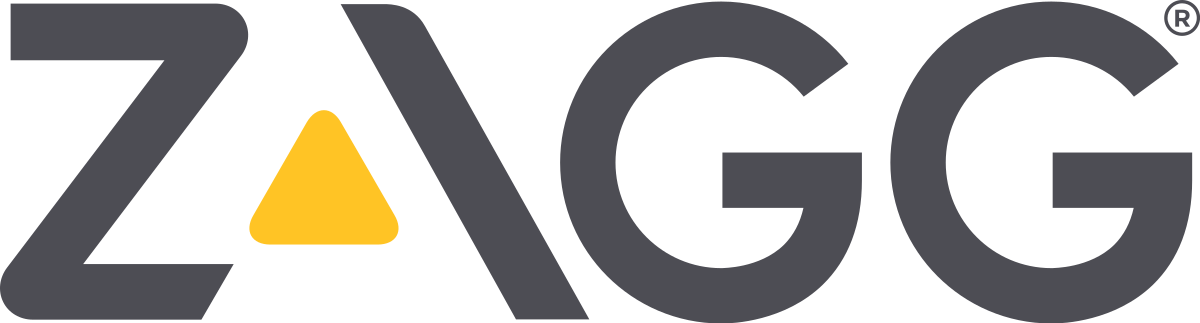 ZAGG logo with a stylized Z and G, and a yellow triangle representing the letter A.