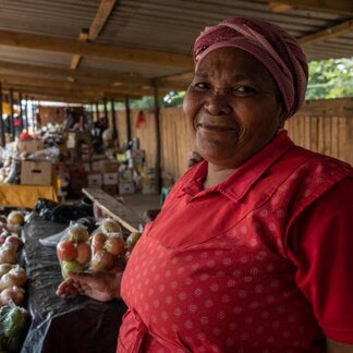 Woman at a market