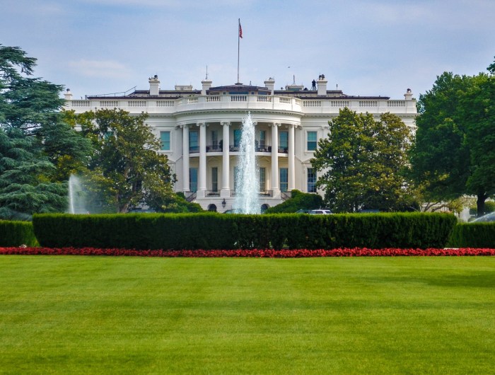 The South Lawn of the White House.