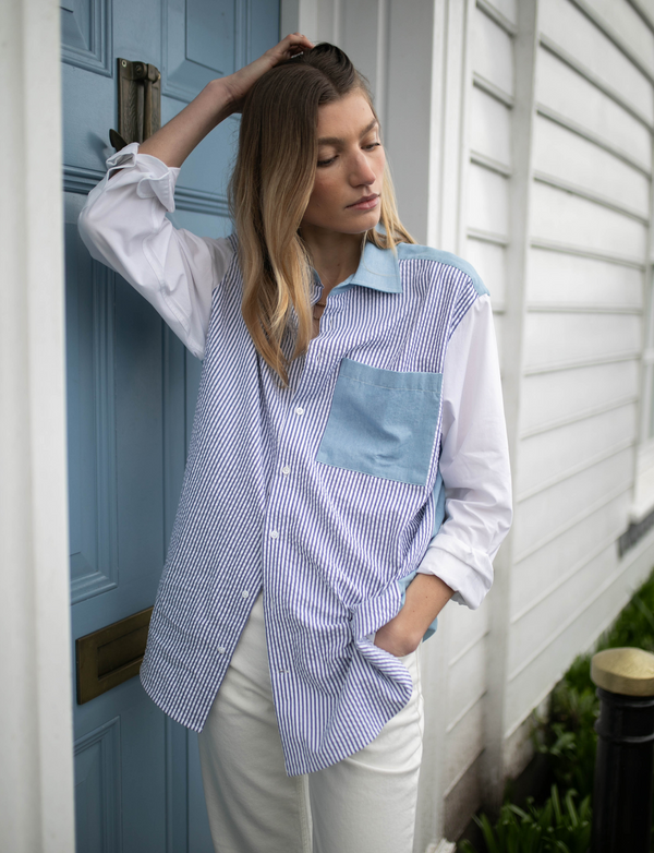 Chessie: Chambray, Blue Patchwork