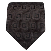 Brown Graphic Silk Tie