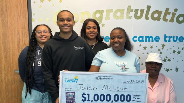 18-year-old in Raleigh wins $1 million lottery prize 