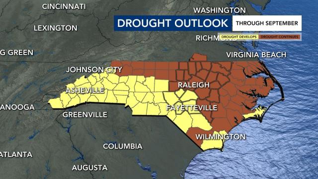 Drought expected to continue through summer in North Carolina, NOAA'S Climate Prediction Center predicts