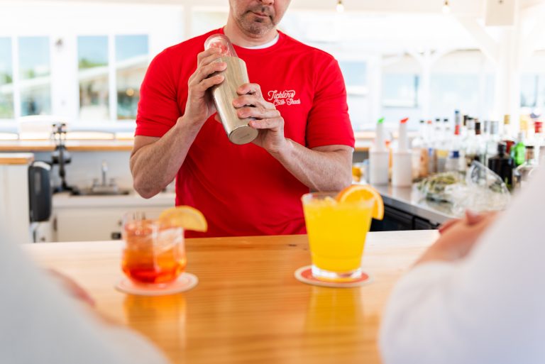 Bartender making a cocktail